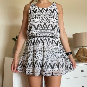 Black & White Mini Dress